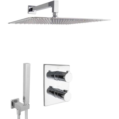 Ensemble de douche thermostatique PaulGurkes avec pomme de douche pluie de 40 cm (1/5)