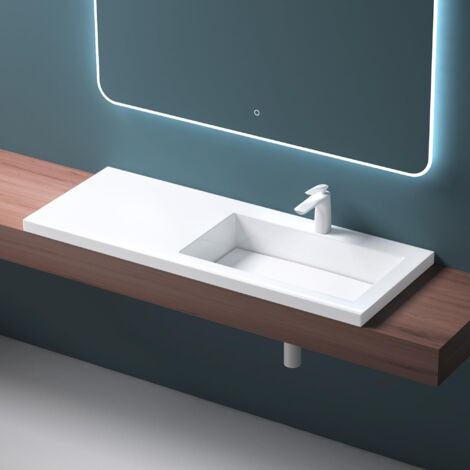Mai & Mai Lavabo da Appoggio, Lavandino Bagno Colossum820 da Marmo fuso Lavabo con Rialzo (1/5)