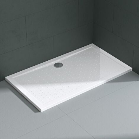 Mai & Mai Piatto Doccia 90x140x4cm Rettangolare Acrilico, Piatto Doccia Antiscivolo Bianco Lucia02AR