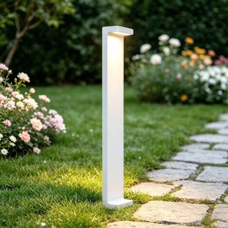 Mai & Mai Lampione da Giardino 3000K, Luminoso da Giardino IP65 Paletti Esterni Led 10X6X60cm in Alluminio per Giardini, Parchi, Aree Residenziali e Ingressi LumaTorch, Sabbia bianco