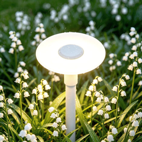 Mai & Mai Lampione da Giardino 3000K, Luminoso da Giardino IP65 Paletti Esterni Led φ30x80.4cm in Alluminio per Giardini, Parchi, Aree Residenziali e Ingressi StellaeLights, Sabbia bianco