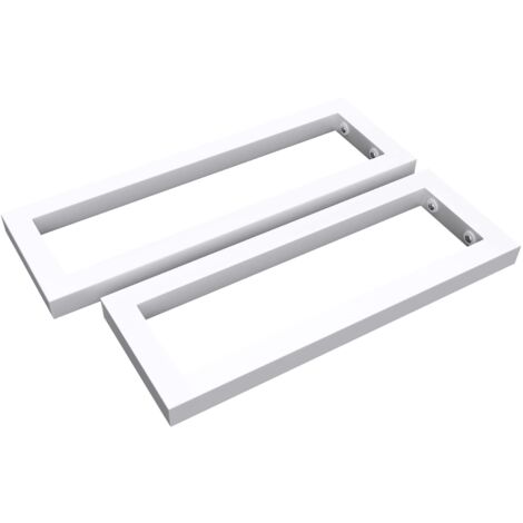 Mai & Mai Supporto da Parete per Lavandino Lavabo d'Appoggio Mensole WH01 Set 2 Reggimensole Porta-Asciugamani in Acciaio Inossidabile BTH: 400mm, Bianco