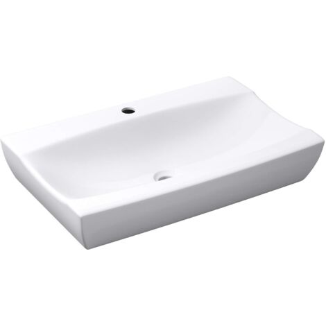 Mai & Mai Lavabo da Appoggio 62.5X39.5X12cm, Lavabo Bagno Sospeso Lavandino Bagno Brüssel890 in Ceramica (1/5)