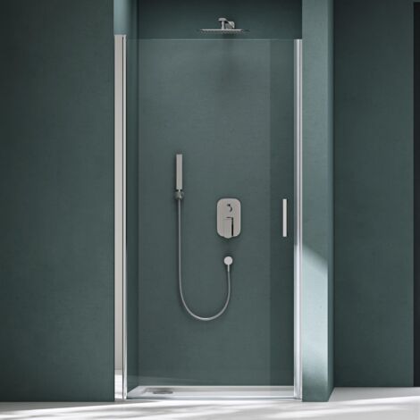 Mai & Mai Porta Doccia Nicchia 80x195cm Vetro Sicurezza ESG Trasparente, Cabina Doccia con Meccanismo Sollevamento e Abbassamento Teramo24K (1/5)