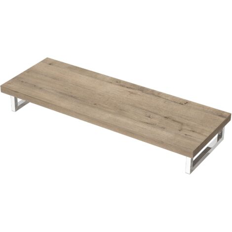 Mai & Mai Mensola Portalavabo 50cmx140cm, Mensola per Lavabi d'Appoggio Mensolone Sospeso per Lavabo Platte04, Rovere chiaro