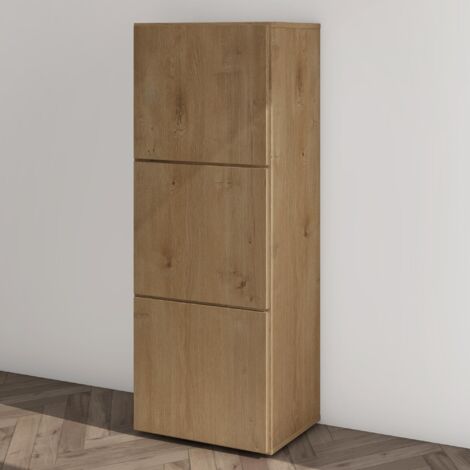 Mai & Mai Scarpiera da Ingresso 45x36x120cm, Scarpiera Portascarpe Armadio Scaffale Portascarpe 3 Ante + 6 Scomparti per Ingresso Soggiorno, Camera da Letto, Marrone chiaro, Schuhschrank02