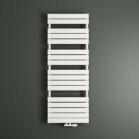 Mai & Mai Termosifone da Parete 160x60cm, Radiatore Scaldasalviette Termoarredo da Bagno Scalda Portasciugamani da Parete e Pavimento in Acciaio, Bianco