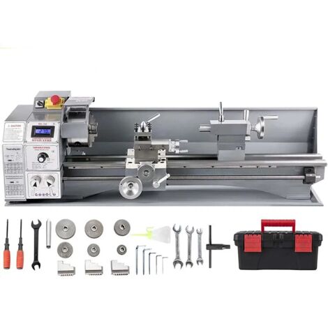 1100 W Mini Tour à Métaux Tournage d'Outils 220 x 600 mm Vitesse Réglable