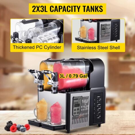 Machine à Granités Machine à Granitas Commerciale Boissons Glacées 2x3L