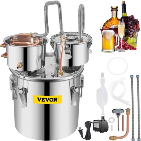 SIHAO distillateur d’alcool 30L distillateur de vin avec pompe à eau (1/5)