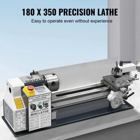 SIHAO 180x350mm Tour a metaux 750W Mini Tour Table Tour