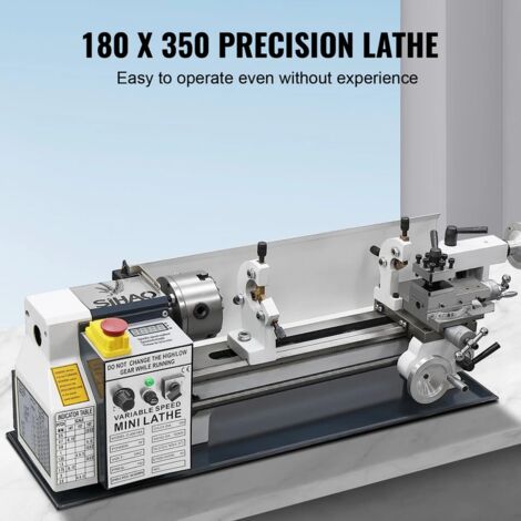 SIHAO 180x350mm Tour à métaux Tour en métal Tour de table 750W