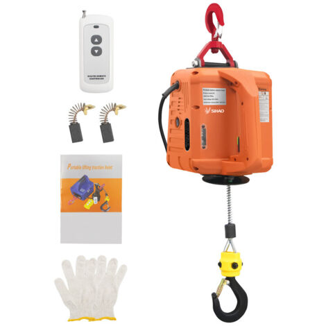 Sihao 1100LBS Elektrique Elevateur treuil ménage Portable Power treuil grue 2-en-1 machine de contrôle + télécommande