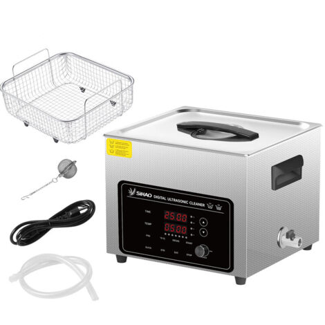 SIHAO 15L 7 niveaux Nettoyeur à ultrasons numérique avec chauffage et minuteur de 360W, puissance de 450W, Degas pour bijoux, lunettes, utilisation domestique (1/5)