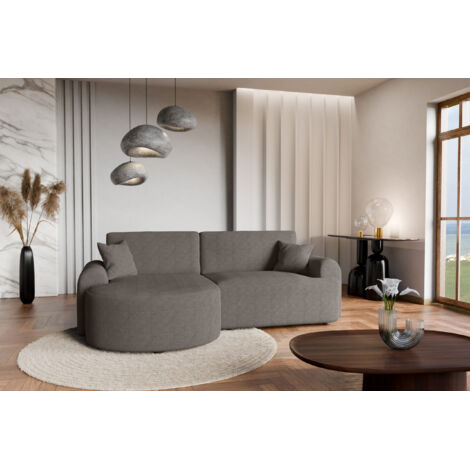 Divano letto angolare sinistro con vano contenitore ARTE PREMIUM in marrone del produttore
