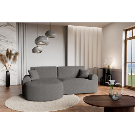 Divano letto angolare sinistro con vano contenitore ARTE PREMIUM in grigio del produttore
