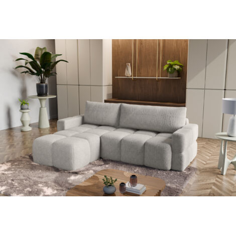 Divano angolare reversibile con funzione letto FUMO destro del produttore beige