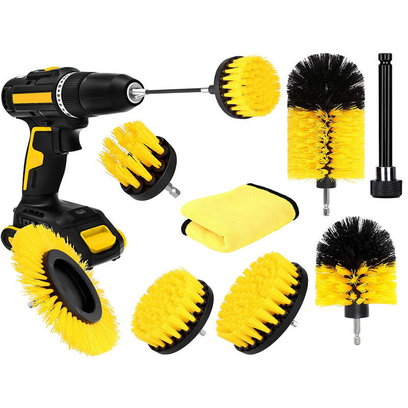 Brosse De Nettoyage Pour écrous De Roue Et Jantes - Kit Lavage Auto Avec Poils En PP, Longueur 16 Cm, Idéal Pour Voitures, Motos Et SUV