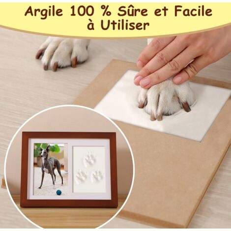 Kit Empreinte Chien Et Chat Avec Cadre Photo - Souvenir Éternel Des Pattes