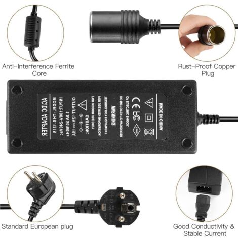 Adaptateur d'alimentation 12V 2.5A, Transformateur d'alimentation AC 100-240V vers DC 12V 2500mA