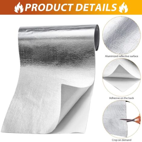Pceewtyt Isolant Thermique Autocollant Isolation Tapis Aluminium Thermique Barrière Rouleau Pceewtyt Isolant Thermique Autocollant Isolation Tapis Aluminium Thermique Barrière Rouleau