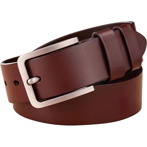 Ceinture Homme Cuir Véritable – Boucle Ardillon Classique 3,3 Cm – Réglable, Noire Ou Café – JasGood Élégante