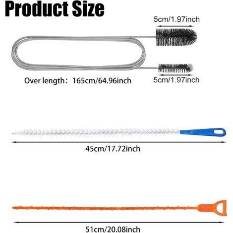 Outil De Débouchage Manuel Pour Canalisations - Crochet Flexible Pour Cheveux Et Déchets (50.5 Cm)