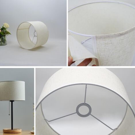 2 Pièces Petit Abat- Jour Baril Tissu Abat- Jour Pour Lampe De Table