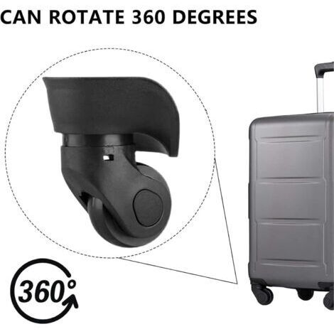 Roulette De Valise, Paire De Roues Pivotantes Pour Bagages Roulettes Pivotantes Pour Valise Repalcement A19 Roues A Double Rangee Muettes 93818998
