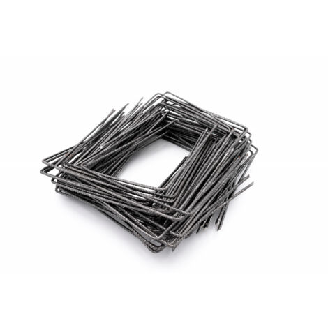 Maillestore – Agrafes en acier cranté pour toile de paillage – Lot de 100 pièces – Fixation efficace pour terrains en pente et ventés