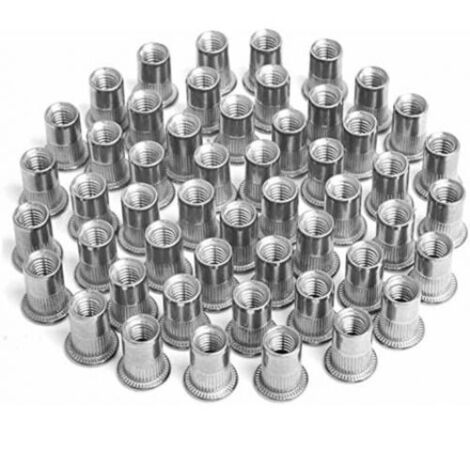 Lot de 100 écrous à sertir M4, M5, M6 et M8, en acier inoxydable, pour la réparation de meubles et la décoration. (1/5)
