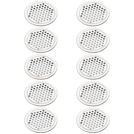 20 grilles de ventilation rondes en acier inoxydable pour placards et meubles de cuisine (53 mm) (1/5)