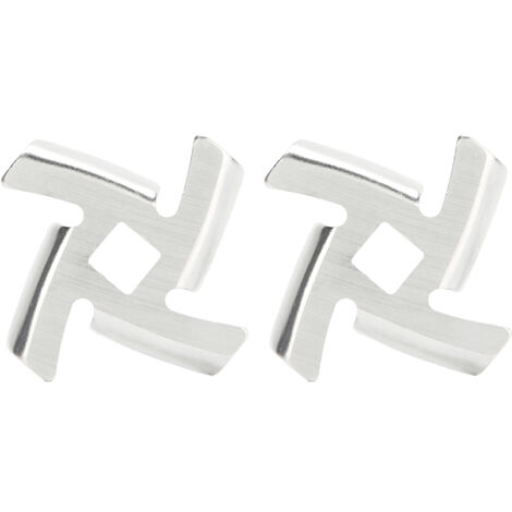 Lot de 2 lames de hachoir à viande en acier inoxydable, accessoire pour hachoir à viande à trous carrés et croisés. (1/5)