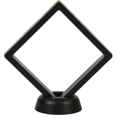 10 boîtes de présentation flottantes 3D, boîtes à bijoux, emballage transparent à suspension élastique (9 x 9 cm) (1/5)