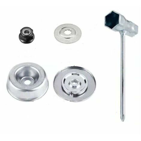 Kit de 4 pièces détachées et accessoires pour débroussailleuses STIHL FS55, FS56, FS120, FS130, FS130R, FS200, FS200R et FS250 : lame métallique de haute qualité. (1/2)