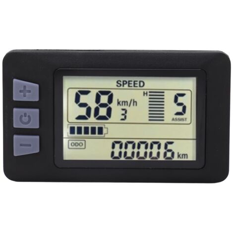 Panneau d'affichage LCD P3H pour vélo électrique 24V 36V 48V 60V avec câble étanche 6 broches pour vélo et scooter électrique