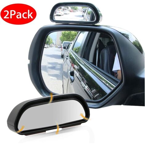 Lot de 2 rétroviseurs d'angle mort pour voiture, étanches et haute définition, rétroviseurs latéraux grand angle réglables à 360° de qualité supérieure, compatibles avec tous les véhicules (voiture, S