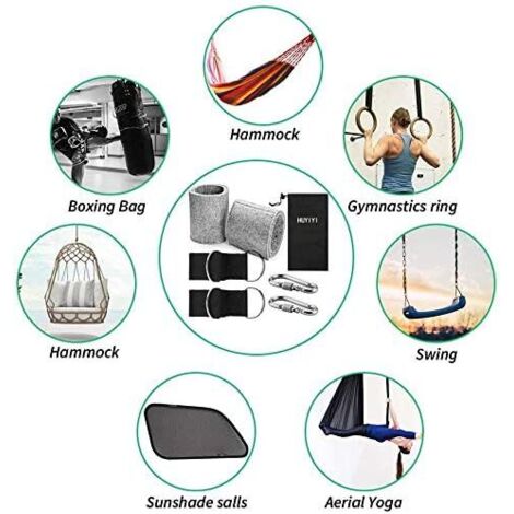 Omabeta crochets de hamac Kit de suspension de hamac, Durable, portable
