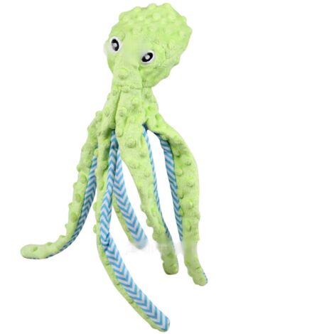 Peluche couineuse pour chien en forme de pieuvre mignonne, jouet à mâcher interactif pour chiens de petite, moyenne et grande taille, réduisant l'ennui. (1/5)