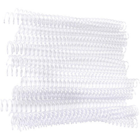 Lot de 20 anneaux de reliure en plastique transparents à 30 trous pour feuilles mobiles A4 (19 mm), 30 trous chacun. (1/5)