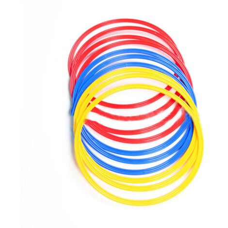 Lot de 6 anneaux multicolores pour l'entraînement au football, la vitesse, le contrôle et l'agilité. (1/5)