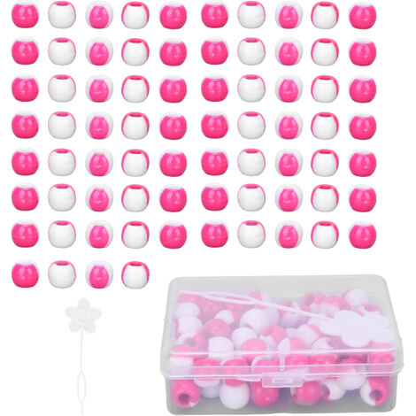 Lot de 74 perles pour cheveux, manchettes flexibles pour tresses, avec accessoire et boîte de rangement pour la confection de tresses et de bracelets. Idéal pour réaliser des tresses et des bijoux.