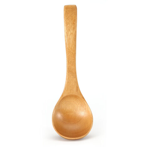 Cuillère en bois naturel, cuillère à long manche, ustensiles de cuisine, cuillère japonaise à long manche, grande cuillère à soupe en bois