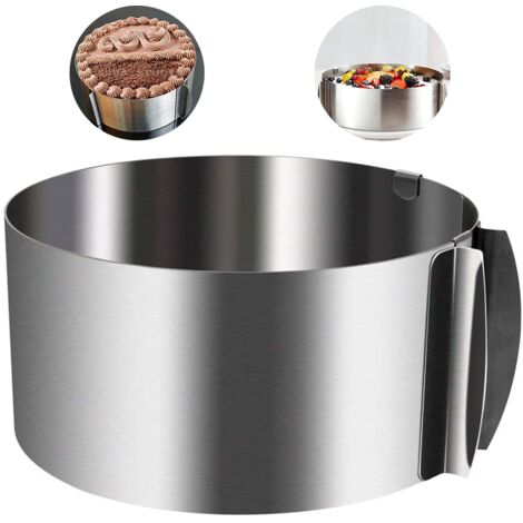 Cercle à pâtisserie réglable de 15 à 30 cm en acier inoxydable, moule à mousse pour gâteau, ustensiles de pâtisserie, moule de décoration pour gâteaux, anneau de cuisson