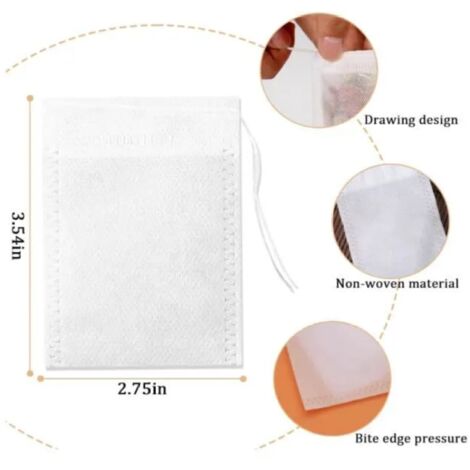 STARVAST 400 Pcs Filtre à Thé Papier Jetable, 6 x 8cm Filtre a The Jetables avec Cordon, Sachet de Thé Jetable, Filtre Thé Pour Thé Parfumé, Épices, Vanille, Café STARVAST 400 Pcs Filtre à Thé Papier Jetable, 6 x 8cm Filtre a The Jetables avec Cordon, Sachet de Thé Jetable, Filtre Thé Pour Thé Parfumé, Épices, Vanille, Café