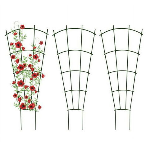 Treillis de jardin rectangulaire en métal vert 24 po x 60 po (unité de 2) (1/5)
