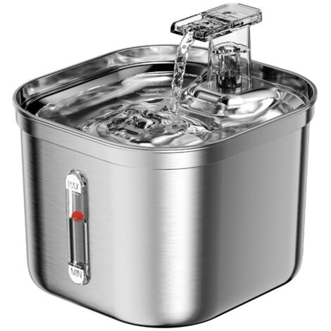 Water fountain cat, dog - - 2,2L - SUS 304 stainless steel - silent pump - dishwasher washable 2,2L in (1/5)