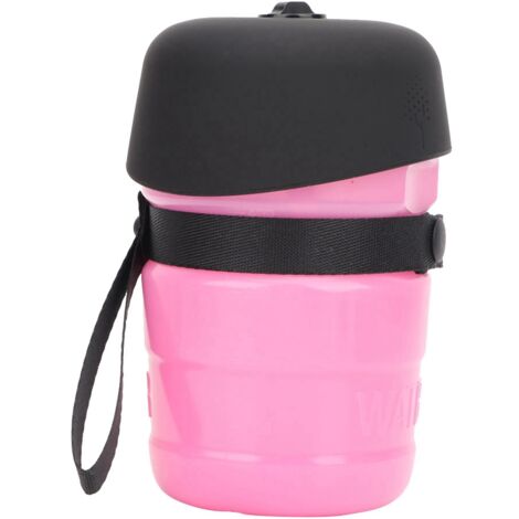Bouteille d'Eau Pliable pour Animaux de Compagnie - JINFGERNE - Distributeur d'Eau Portable pour Chiens (Rose)