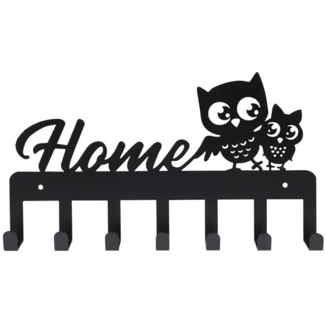 Porte-Clés Hibou Créatif en Fer Forgé - JINFGERNE - Décoration Murale Simple et Élégante (1/5)