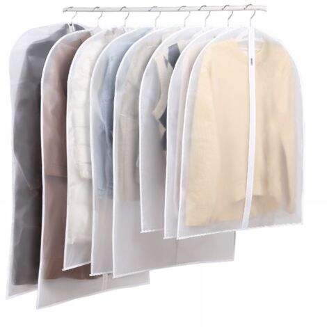 Sac à vêtements suspendu - Lot de 6 housses à vêtements, housses à robes, housses de rangement pour placard, housses de voyage pour costumes (1/5)